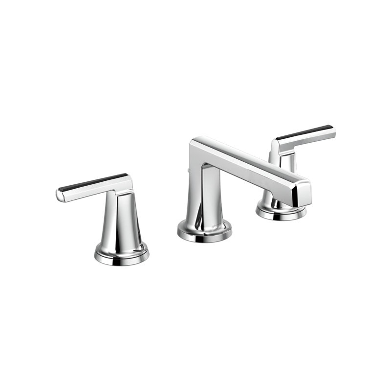 Levoir® Two-Handle Wall Mount Lavatory Faucet, Polished Chrome, Low Lever Handle, 1.5
