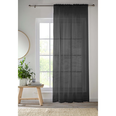 Morganne Polyester Sheer Curtain Single Panel