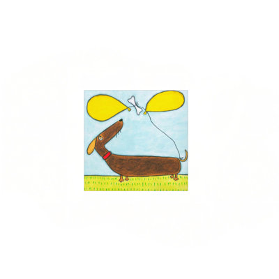 Impression sur toile brun teckel super animal 24 po x 24 po