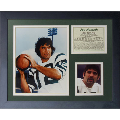 Memorabili encadrée portrait new york jets joe namath