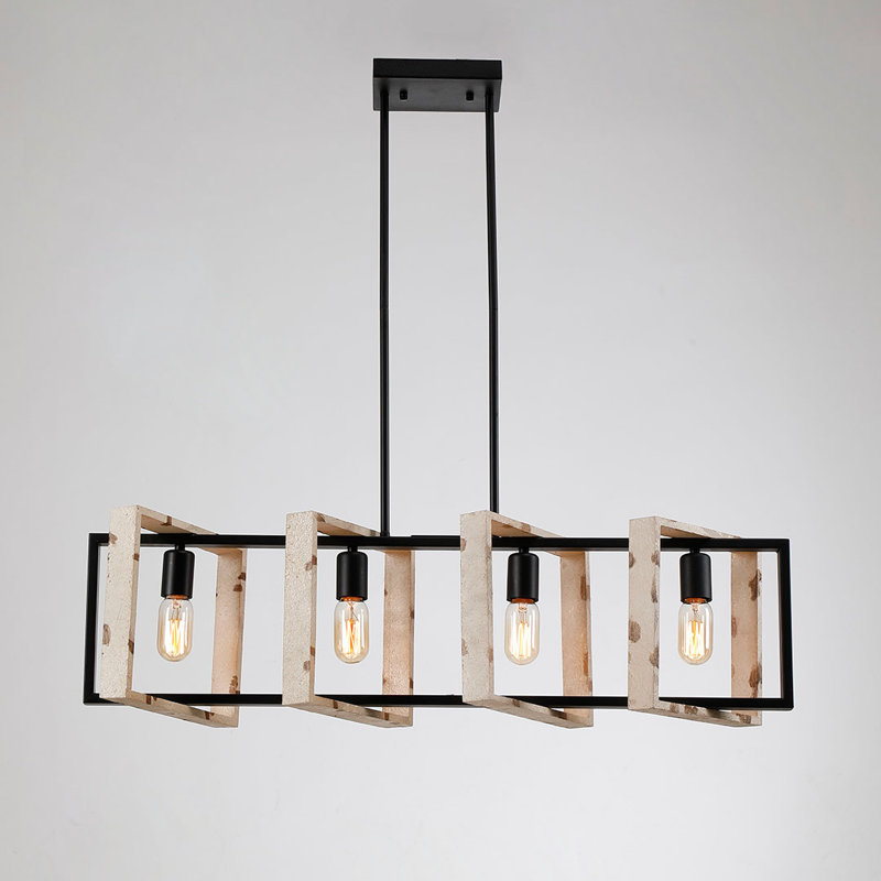 Luminaire suspendu linéaire à 4 lumières pour îlot de cuisine Enochs