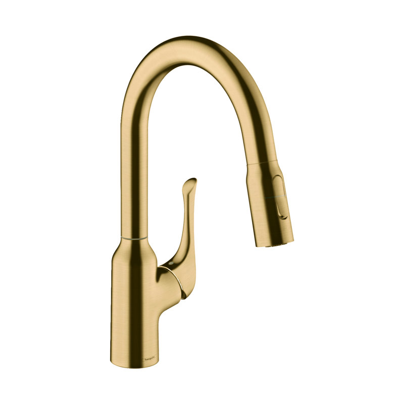 Robinet de cuisine hansgrohe Allegro, 2 tiroirs, 1,75 gal / min, Or brossé optique