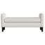 Banc d'appoint rembourré en tissu avec accoudoirs