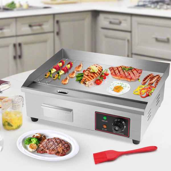 DALELEE 1300W 15.75 Electric Griddle Flat Top Grill Countertop Commercial