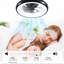 Ventilateur d'intérieur 19 po avec télécommande, intensité variable, 7 pales, moteur à courant continu réversible, avec lumière DEL, noir