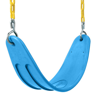 Siège de balançoire robuste avec chaînes, pouvant supporter jusqu'à 250 lb, bleu