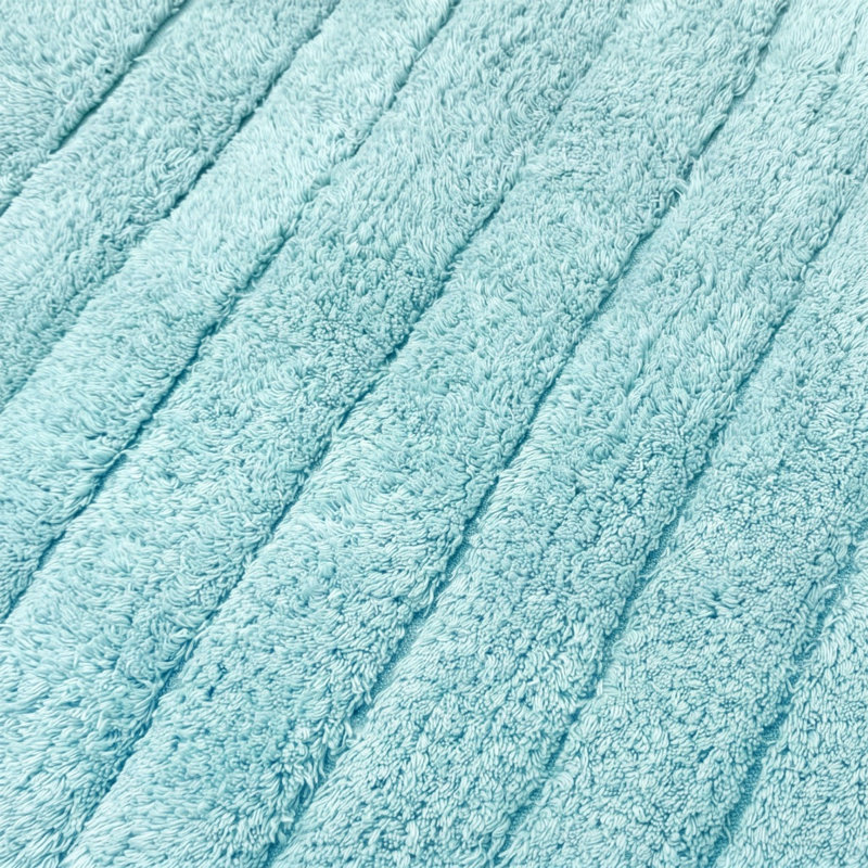 Mirianna Linear Ribbed Two Piece Bath Mat Set, Duckegg