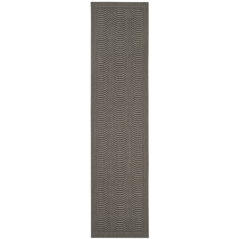 Chateaux Palm Beach Jacquard Weave Sisal & Jute Solid Color Rug, Runner 2' x 8'