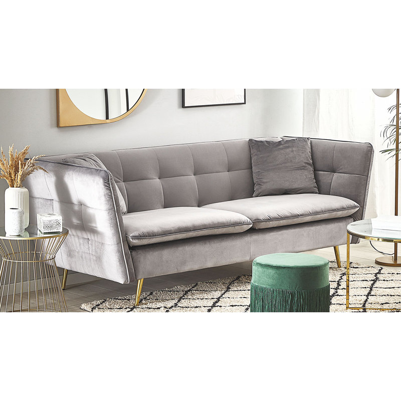 Baer Velvet Sofa, Grey