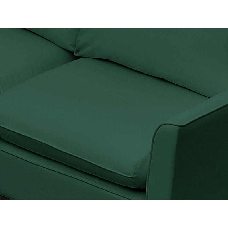 Causeuse rétro en similicuir de 56 po, Vert