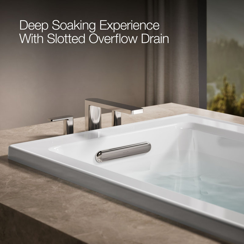 Archer 60" x 30" Drop-in Whirlpool, White