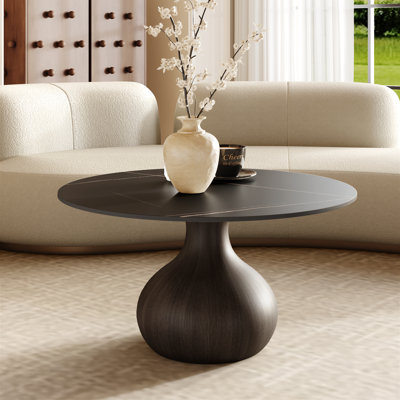 Gorman Round Modern Pedestal Coffee Table