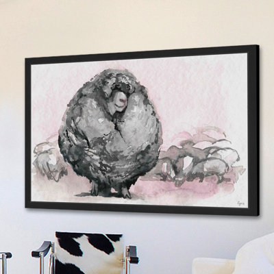 « keeping warm », reproduction d’art encadrée
