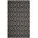 Tapis noir/ivoire en coton fait main à tissage plat geometry Smith