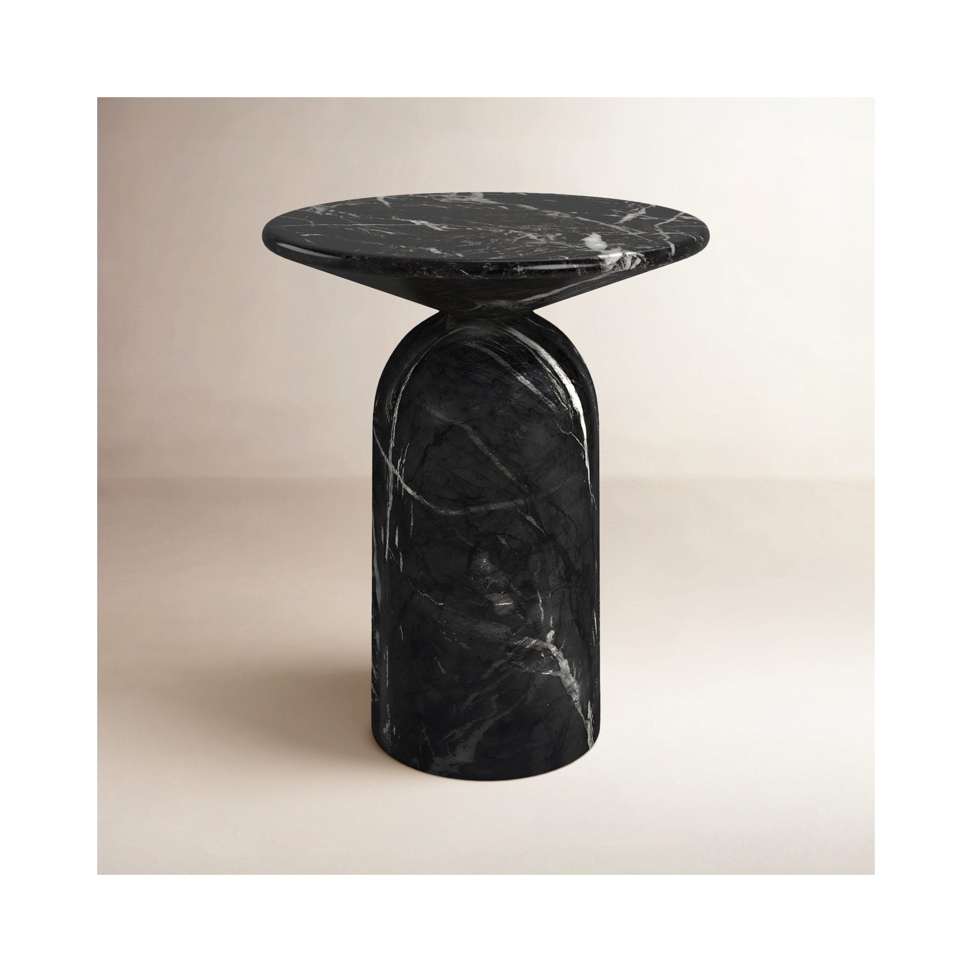 Dalissa End Table, Black Marble