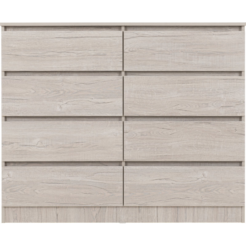 Braunstein 8 Drawer Chest Of Drawers, Urban Snow