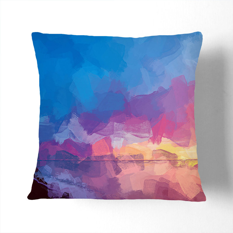 Abstract Square Throw Cushion, 55 x 55 cm, Stone