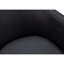 Chaise de salle à manger, ensemble de 2, latérales, rembourrées, cuisine, salle à manger, aspect cuir noir, métal noir, contemporain, moderne