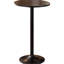 Table de bar noire ronde en métal avec pieds réglables, convient aux tabourets standards, 24 po x 40 po pour la maison, 24 po. Dessus, 40 po Ht