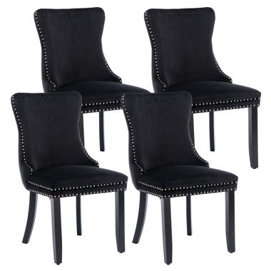 Subrtex(Set of 2)Faux Leather Upholstered Button Nailhead Wingback Dining  Chair - On Sale - Bed Bath & Beyond - 37185923