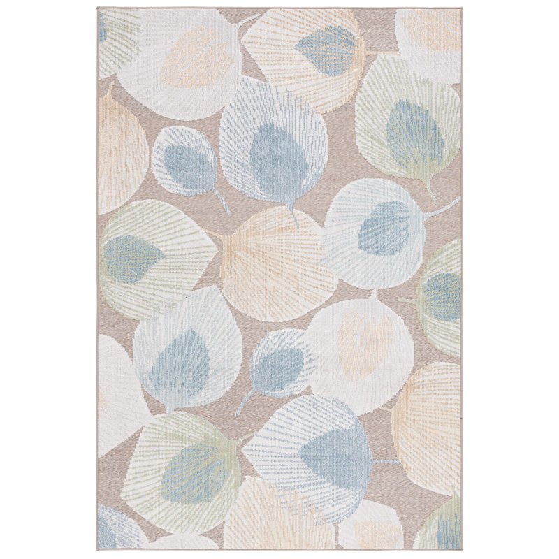 Tapis d'intérieur / extérieur à motif floral Sarasota, Rectangle 8 pi x 10 pi