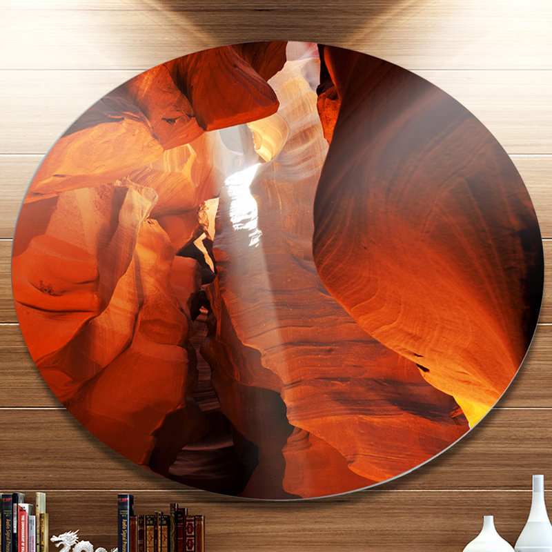 «Antelope Canyon in Sunlight Rays», reproduction de photo sur métal, H 23 po x l 23 po x P 1 po