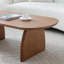 Table basse scandinave Elegance avec plateau elliptique et pieds en arc-117396252