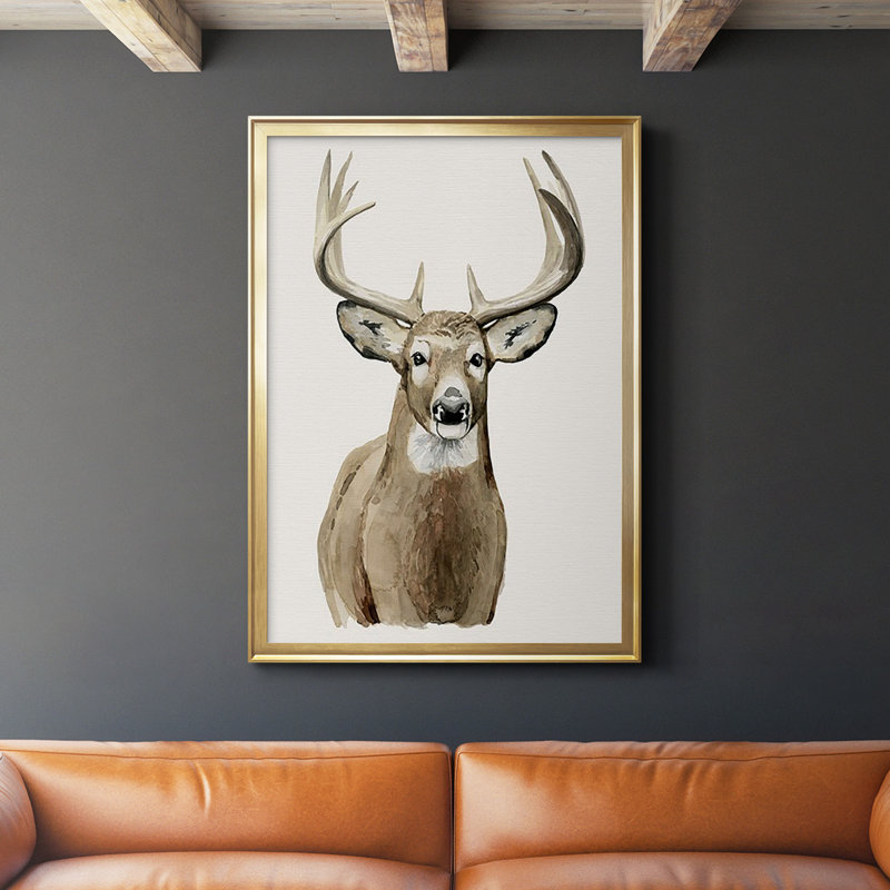 «Handsome Whitetail II», reproduction d'art encadrée, Or, H 42,5 po x l 30,5 po x P 1 po