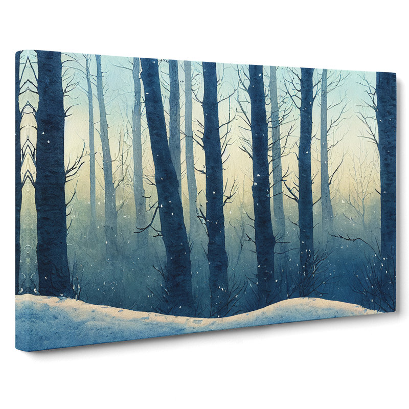 Winter Forest Watercolour Vol.5 - Wrapped Canvas, 40cm H x 60cm W x 3cm D