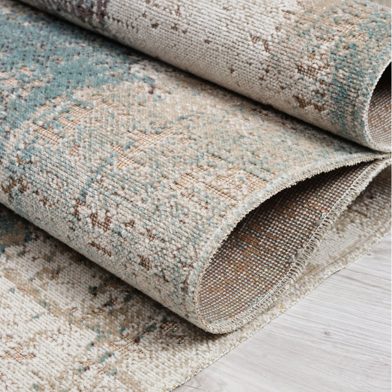 Tapis de zone beige abstrait Cobb, Rectangle 3 pi 9 po x 5 pi 5 po
