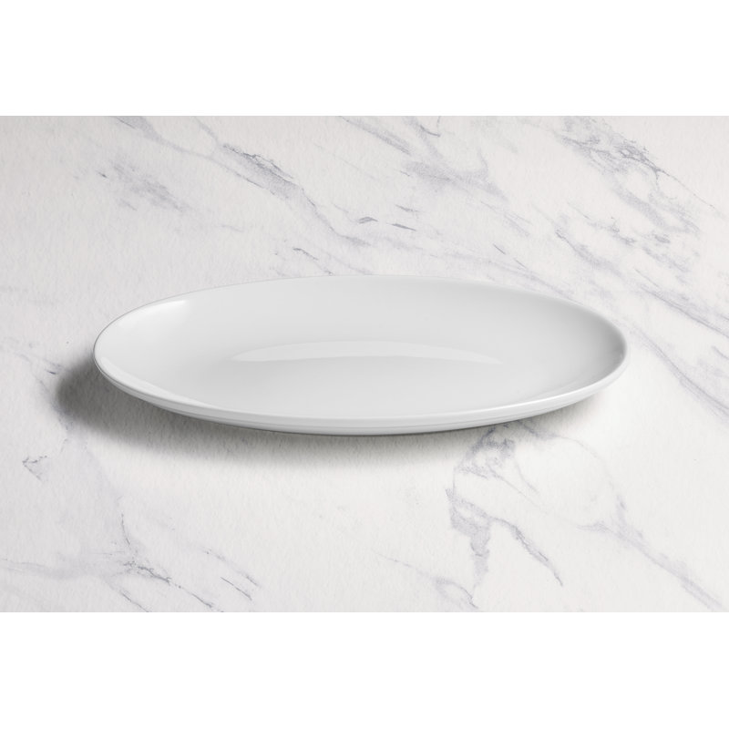 Assiette à hamburger ovale en porcelaine de qualité supérieure