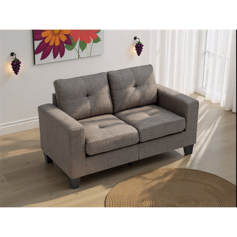 Causeuse en tissu, Gris