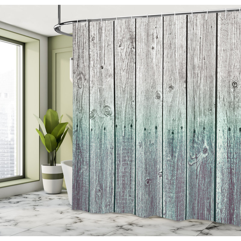 Shower Curtain with Hooks Included, 69"H x 70"W, Pale Turquoise