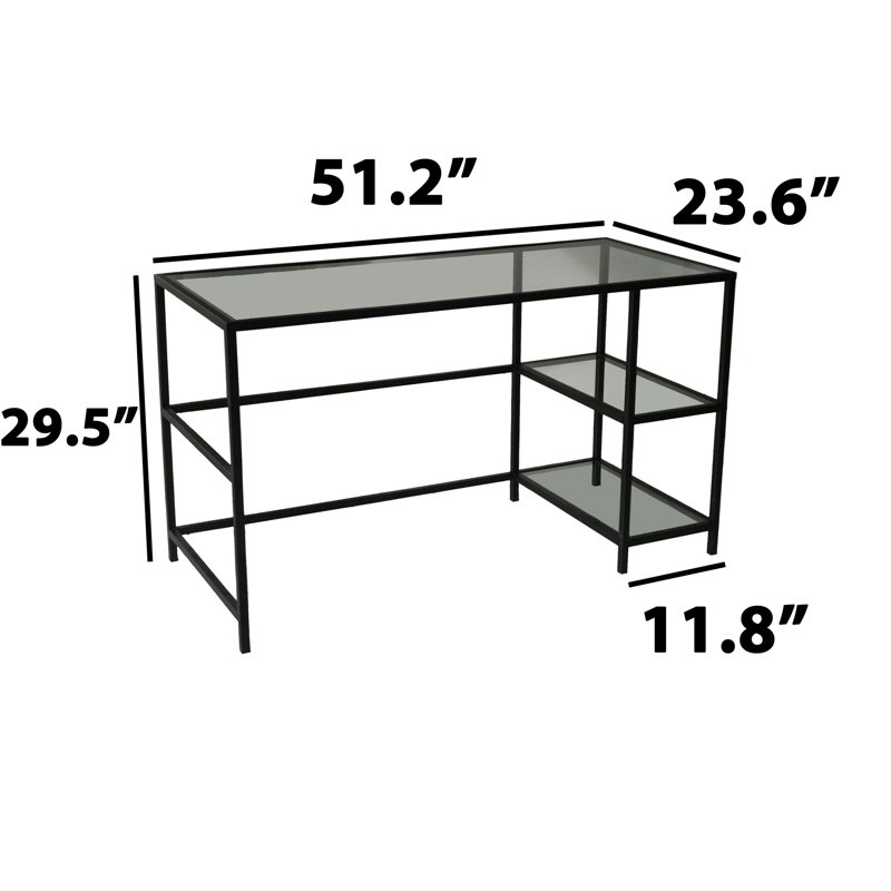 Glass Top Computer Desk