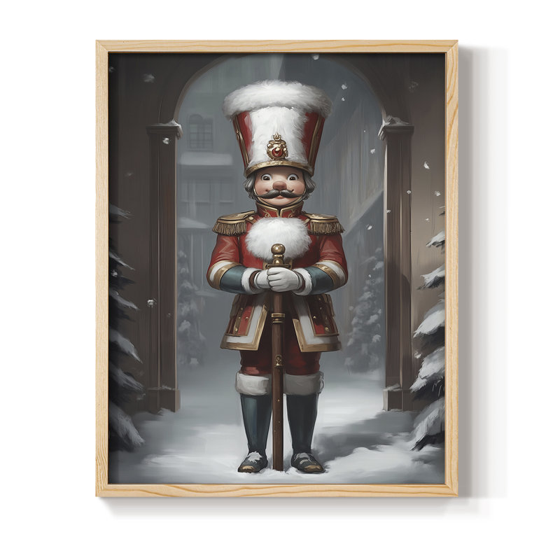 Art des Fêtes de Noël - Série 2 - CECXCII, reproduction encadrée - bois massif, H 11 po x l 9 po, Naturel