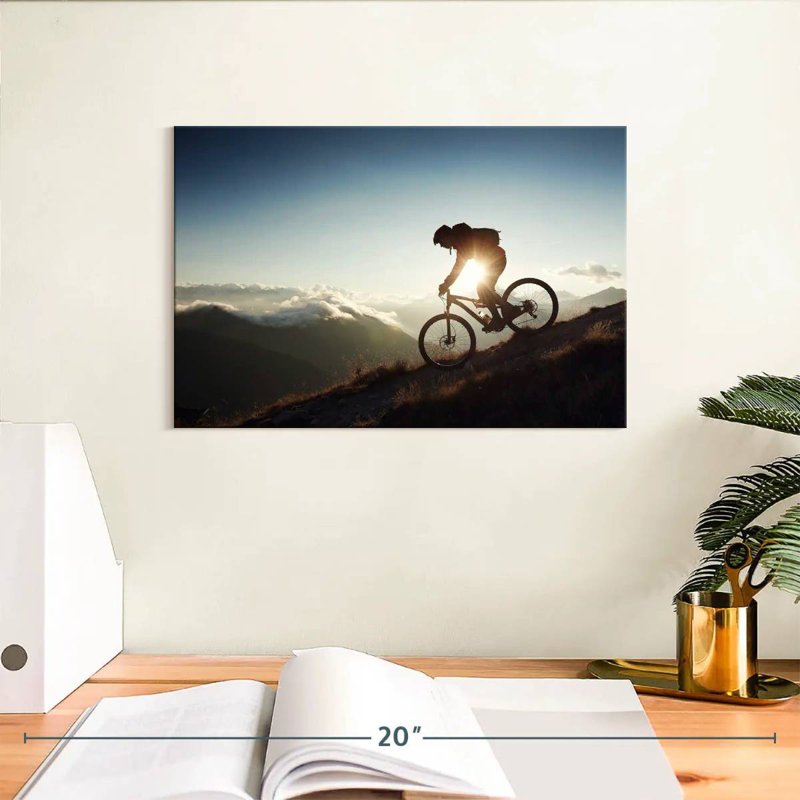 Sireci Biking Downhill, 8" H x 12" W
