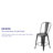 Angelean 24" High Distressed Metal Indoor-Outdoor Counter Height Stool - Back-1736821943-1683327244