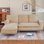 Canapé modulaire modulaire en L avec accoudoirs pivotants et détachables - Revêtement en velours côtelé moelleux