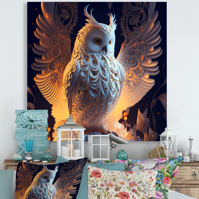" Luminous White Owl II "