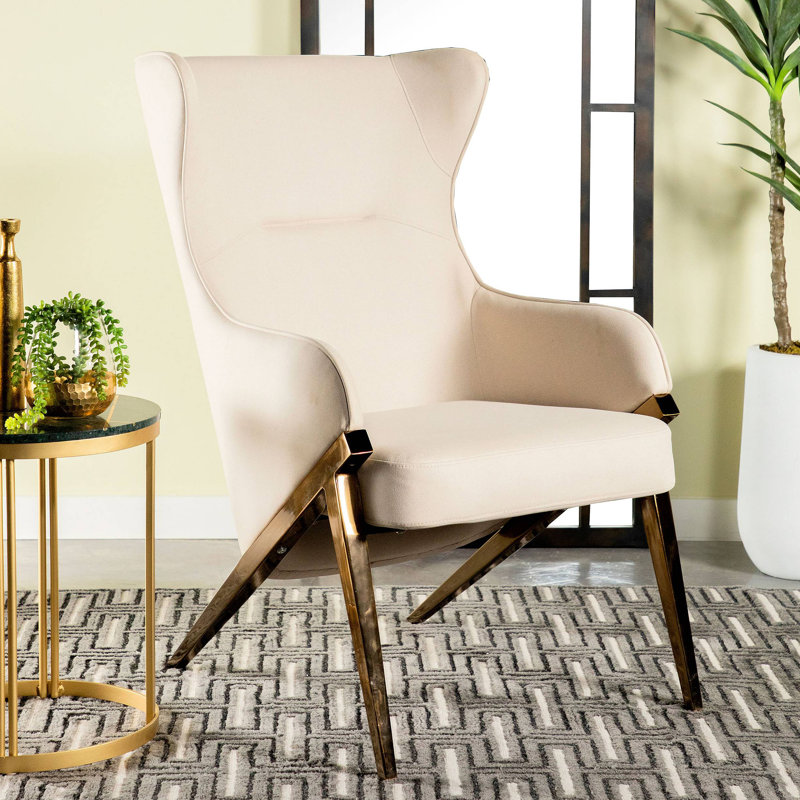 Fauteuil d'appoint Crendon, Crème