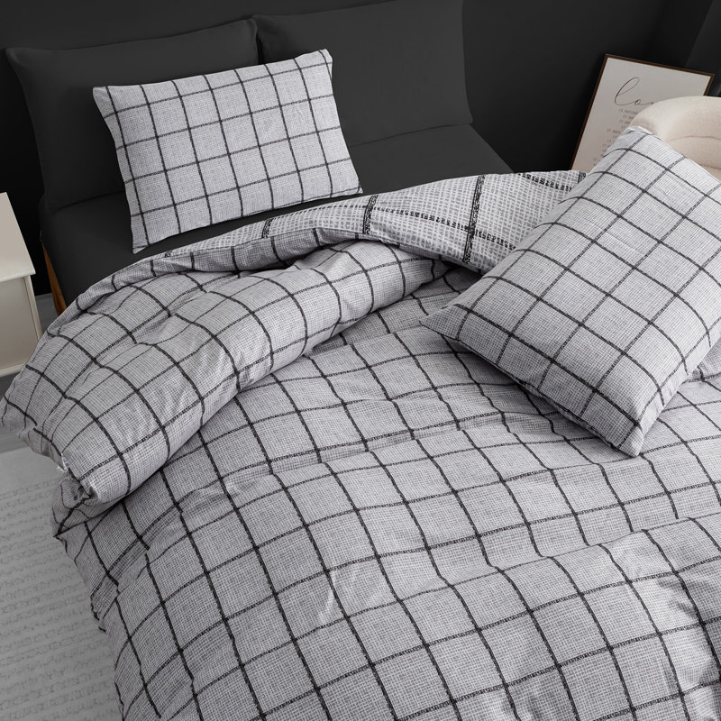 Premium Duvet Cover Set Double Brushed Microfiber Reversible With Zipper Closure & Corner Ties
