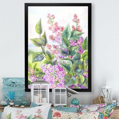 Fleurs de lilas mauves en fleurs - Art sur toile traditionnel