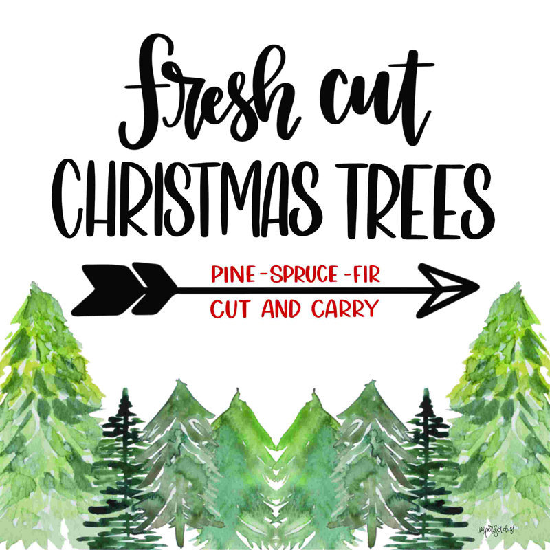 «Fresh Cut Christmas Trees» par Imperfect Dust - Publicité sur toile tendue, H 36 po x l 36 po