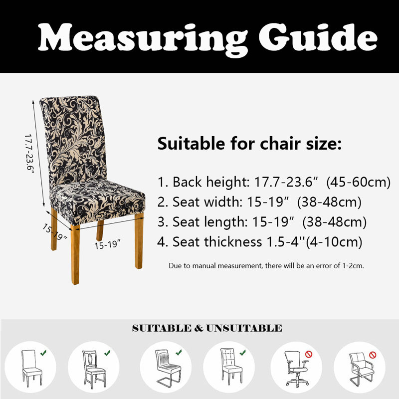 Housses extensibles pour chaise, housses de chaise de salle à manger, protecteurs de chaise, ensemble de 6