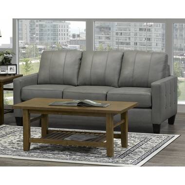 Trent Austin Design® Perrigo 85 Top Grain Italian Leather Match Sofa with  2 Accent Pillows & Reviews