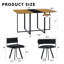 Modern 7-piece Dining Table Sets, Wood & Velvet, Compact Spaces