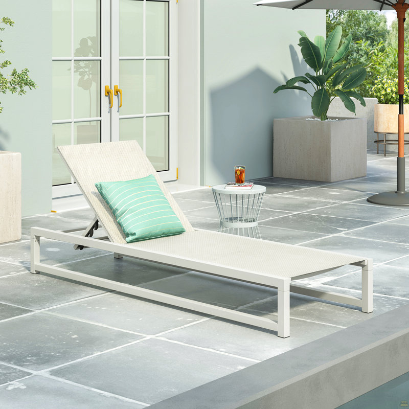 Chaise longue, Blanc, Blanc, 1