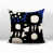 Navy Blue/Black/Off-White Abstract