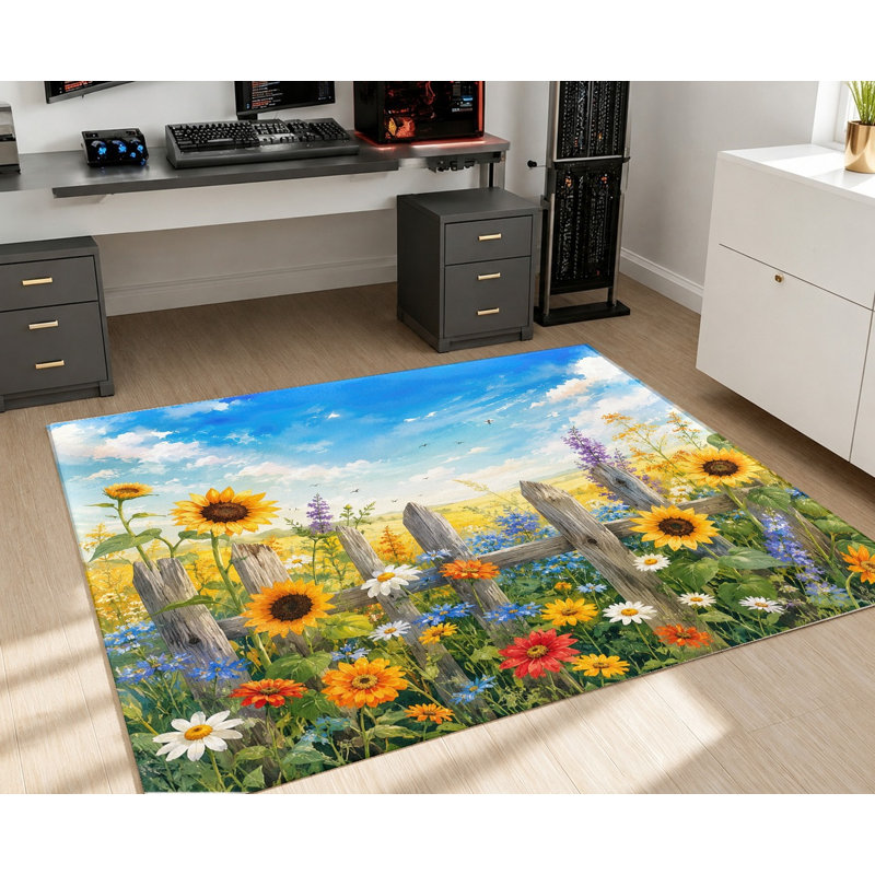 Tapis Sunflower, Rectangle 3 pi 11 po x 2 pi 7 po (120 x 80 cm)