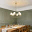 Lustre classique 6 lumières avec abat-jour en tissu blanc-558242761
